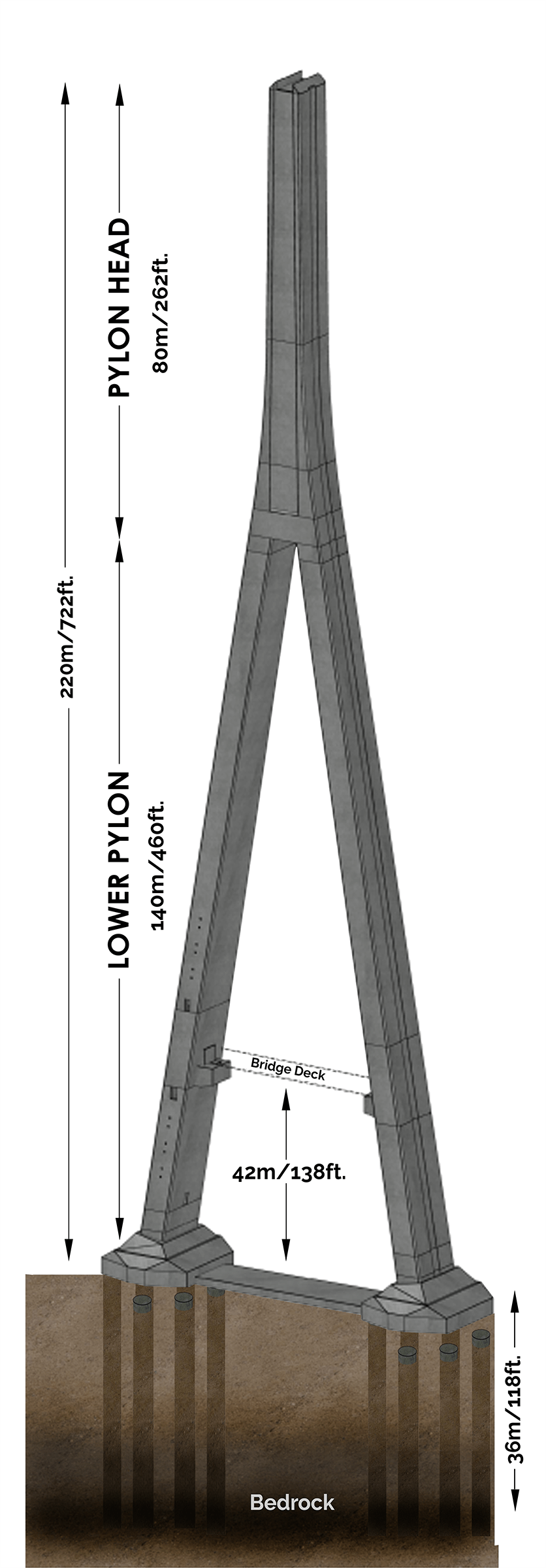 tower schematic drawing gordie howe international bridge