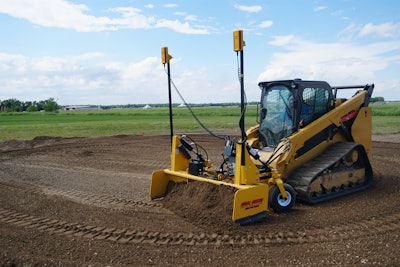 HitchDoc Dual Dozer laser grader Cat CTL