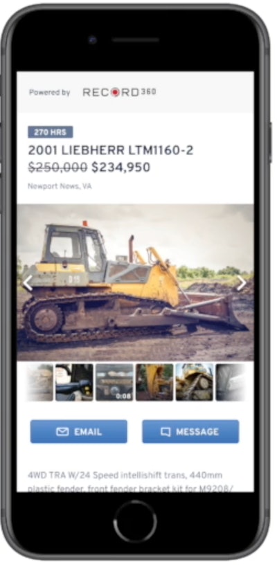 SalesPro app for selling used construction equipment