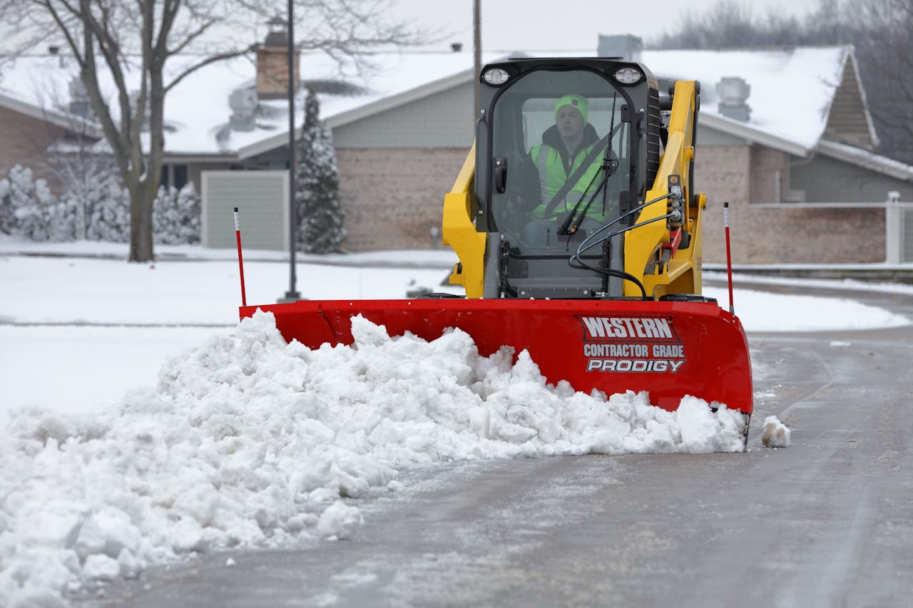 Western Prodigy skid steer snowplow