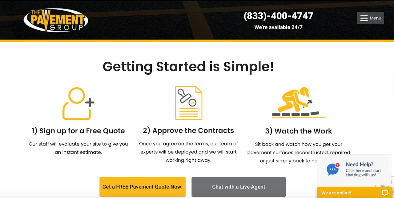 The Pavement Group website