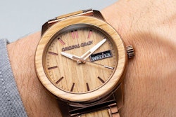 Original Grain's watch made out of reclaimed whiskey barrels.