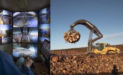Volvo tests world's first high-lift tele-operation over 5G.