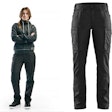 Woman wearing Blaklader service pants with stretch.