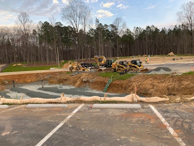 contractor of year finalist Eco turf bioretention pond