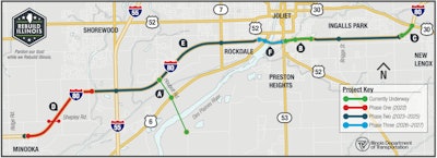 I-80 rebuild project phases map