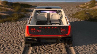 Nissan electric pickup truck funky tailgate