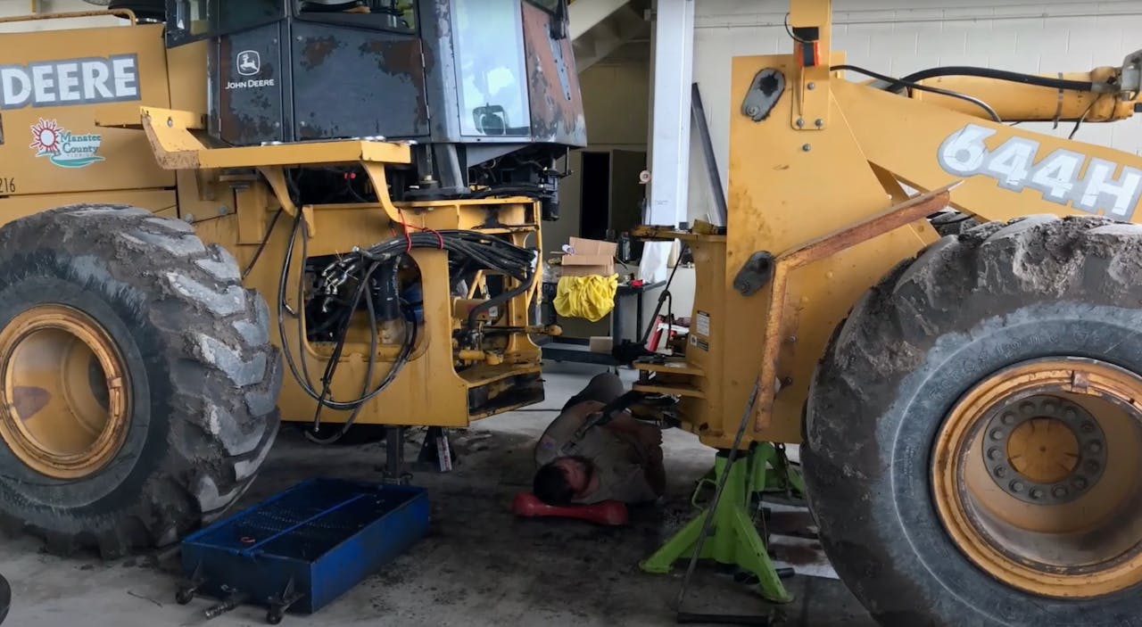 AEMP technician of the year Chase Snyder Deere wheel loader