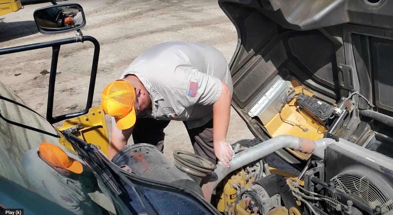 AEMP technician of the year chase snyder at work