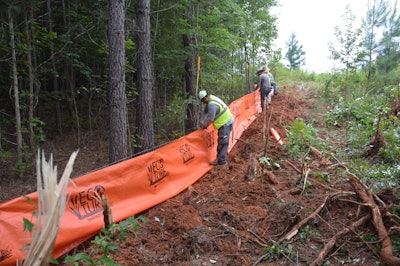 contractor of year finalist Eco turf silt fence