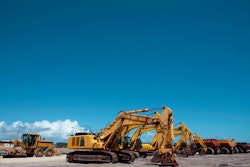 Heavy equipment rental yard