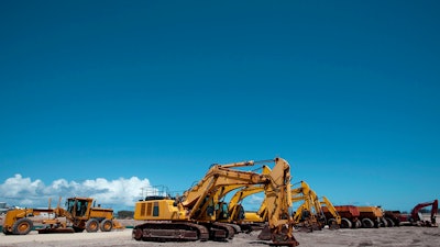 Heavy equipment rental yard