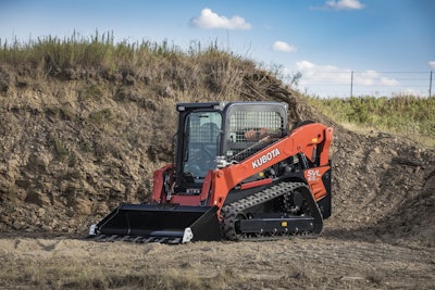 Kubota compact track loader at a construction site.