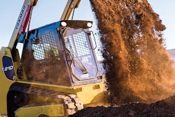 Yanmar compact track loader at a construction site.