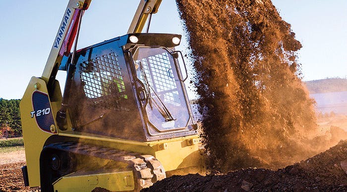 Yanmar compact track loader at a construction site.
