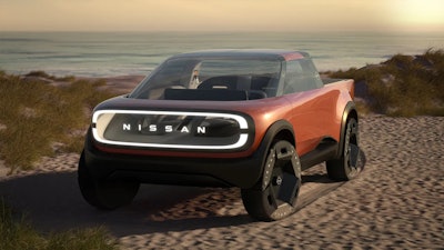 Nissan Surf-Out electric pickup truck beach