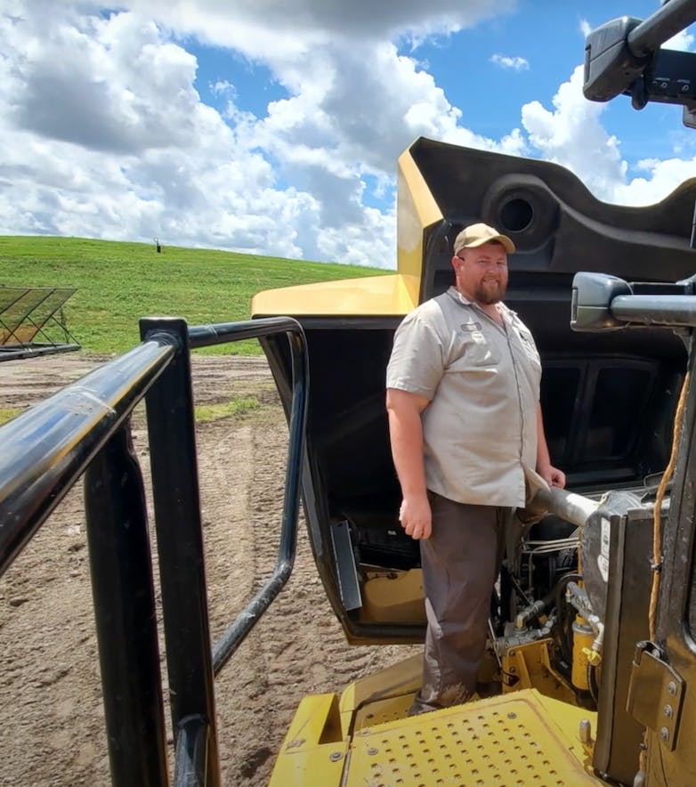 AEMP technician of the year Chase Snyder in the field