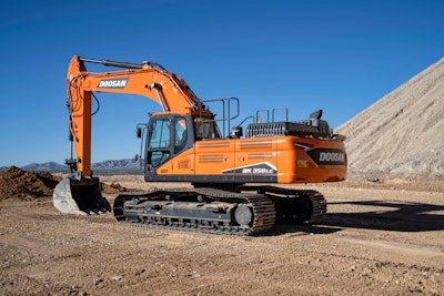 Doosan DX350LC-7 excavator side view