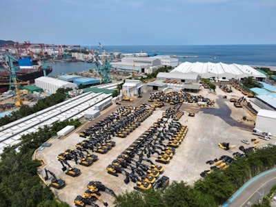 Hyundai Construction Equipment factory in Ulsan, South Korea.