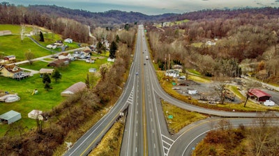 Finished view of I-70 Pennsylvania repaving