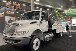 Liebherr THP 80-LP parked in an exhibit hall at World of Concrete.