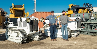 antique caterpillar fifteen twenty models displayed