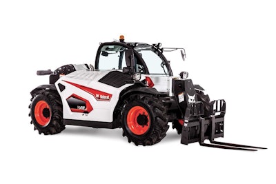 Bobcat TL619 telehandler boom down pallet forks