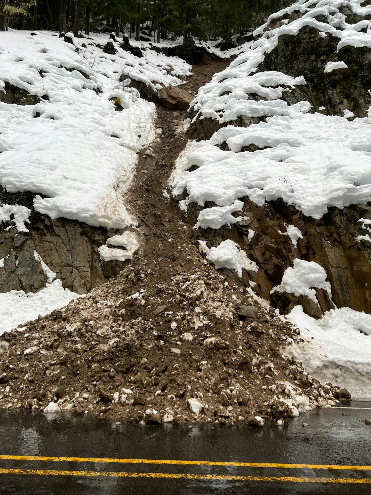 boulder washington highway closed slide