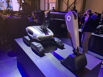 Concept X excavator on display in South Korea in 2020