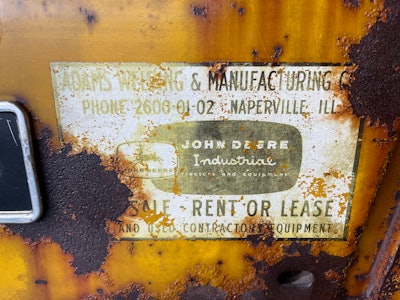 1958 Deere Model 440 Adams sticker