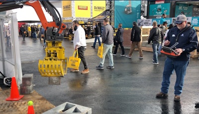 Husqvarna DXR remote-control demolition robot World of Concrete 2022