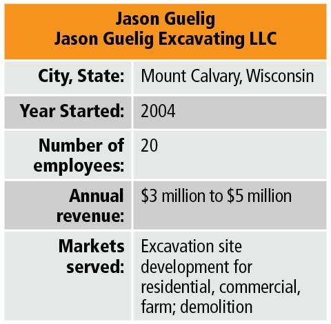 Jason Guelig Excavating information box