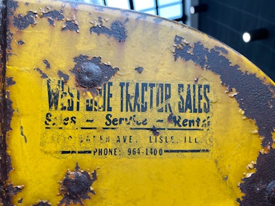 1958 John Deere Model 440 backhoe loader West Side sticker