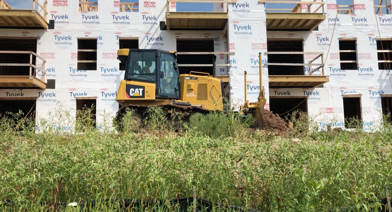 Jason Guelig Excavating Cat dozer with GPS