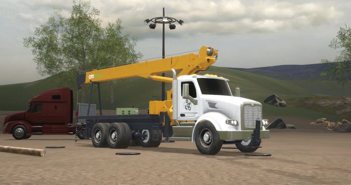 screen shot from CM Labs' Boom Truck Simulator Training Pack