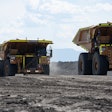 Caterpillar autonomous haul trucks in a mine