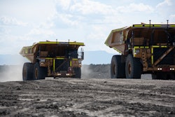 Caterpillar autonomous haul trucks in a mine