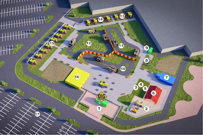 Dig World construction equipment amusement park map