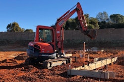 Boitano Excavation excavator at job site.