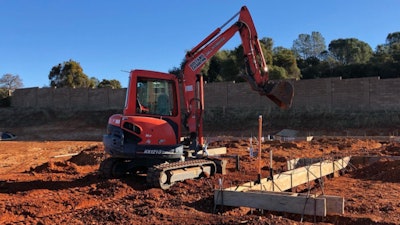 Boitano Excavation excavator at job site.