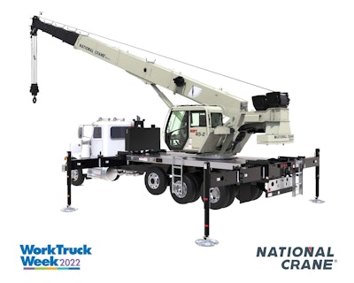 set-up of National Crane NBT45-2 short chassis