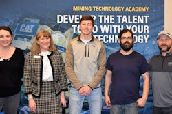 Caterpillar scholarship award recipients with Cat and college officials.