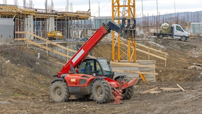 Telehandler at a construction site