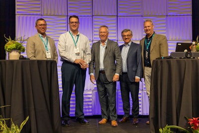 Highway Equipment & Supply Co. accepts the Volvo 2021 Dealer of the Year award