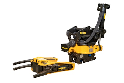 Engcon EC206 tiltrotator automatic quick coupler display