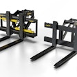 Front view of engcon lightweight pallet forks