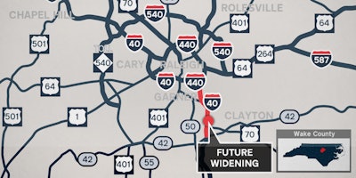 map I-40 widening project n.c.