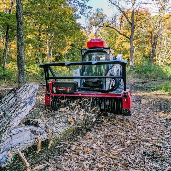 Fecon's new Blackhawk mulching attachment compact track loader
