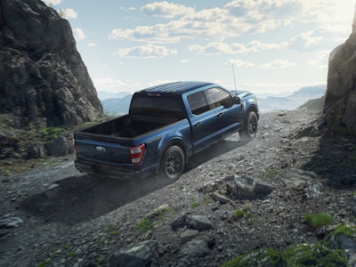 Ford 2023 F-150 Rattler on dirt hill