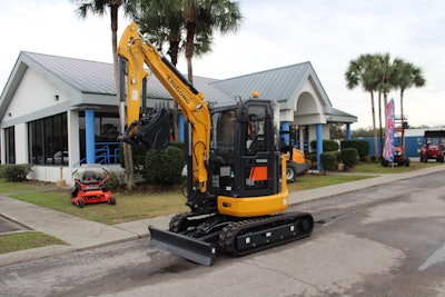 LiuGong mini excavator outside of Love Power Equipment